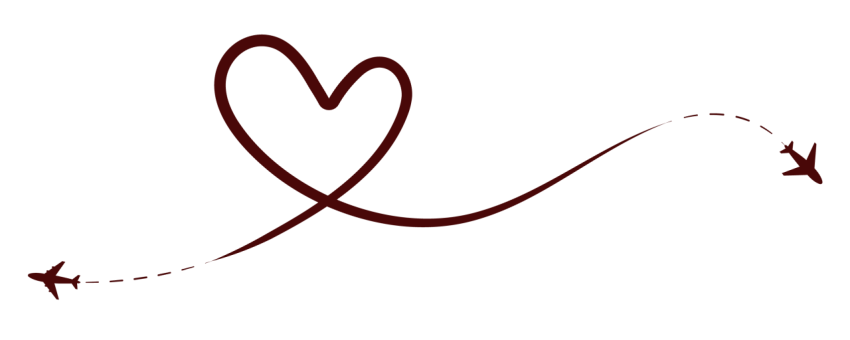 Airplane heart shaped route png download