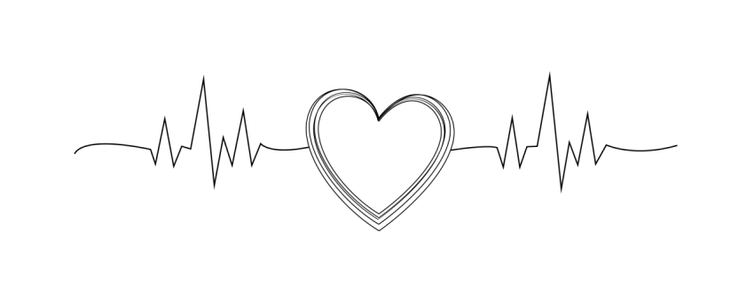 Ecg heart png transparent