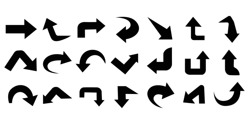 Black arrow transparent png background