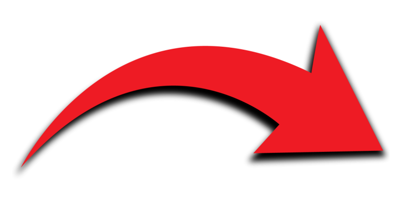 Curved red arrow png transparent image