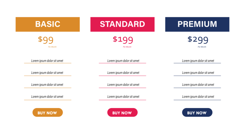 Price Comparison Table PNG for Website