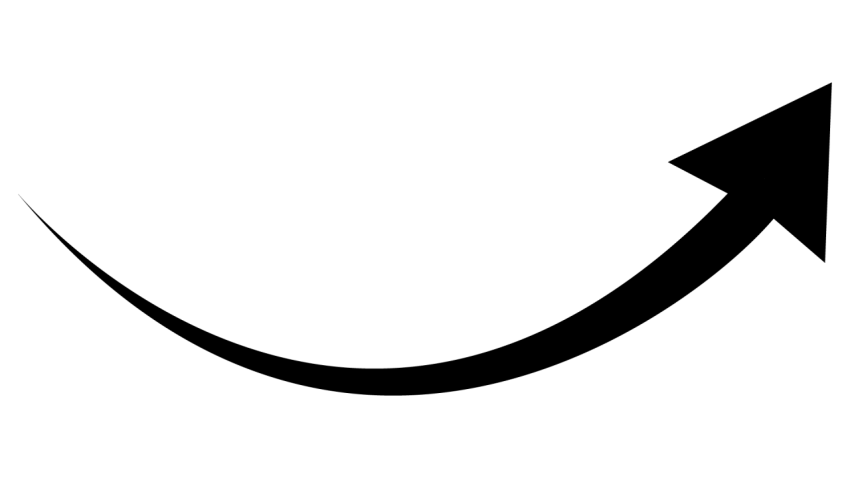Black Curved Arrow PNG Free Download