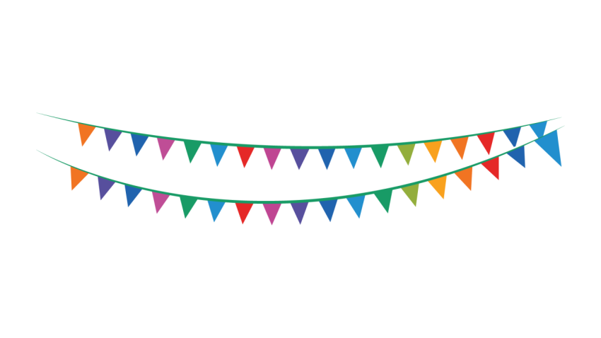 Colorful Celebration Garland Bunting PNG Design