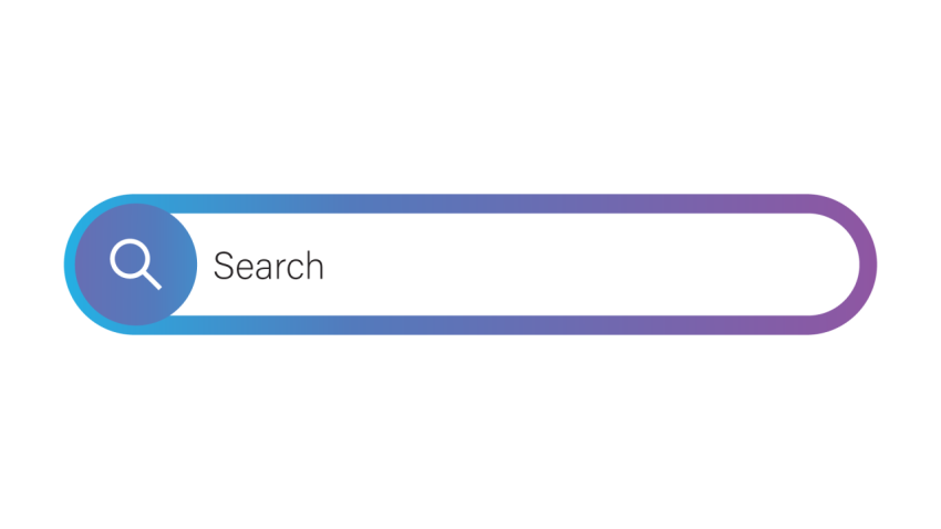 Colorful Search Bar PNG with Circular Search