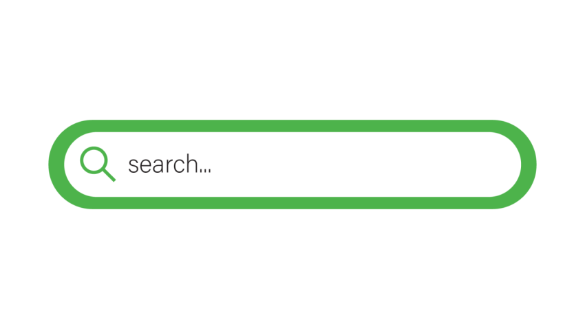 Green Rounded Search Bar PNG for UI Design