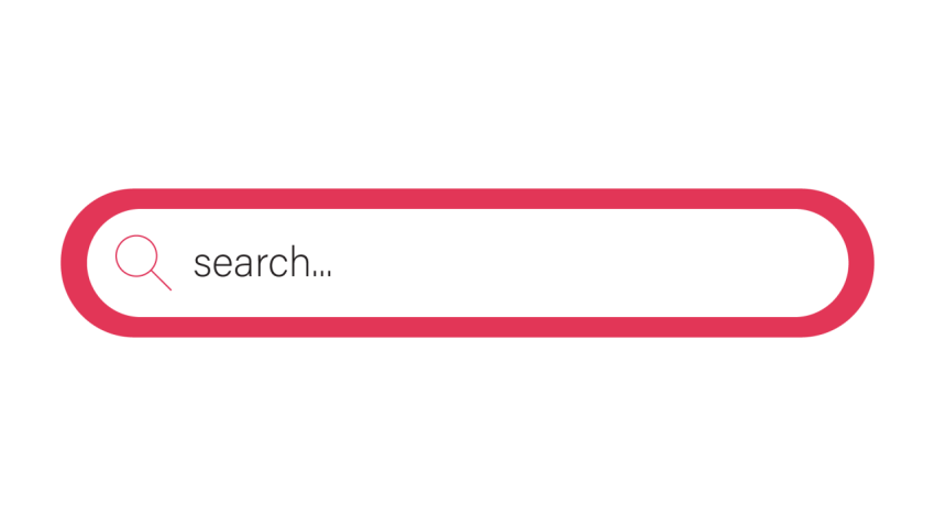 Pink Rounded Search Bar PNG with Minimal Design