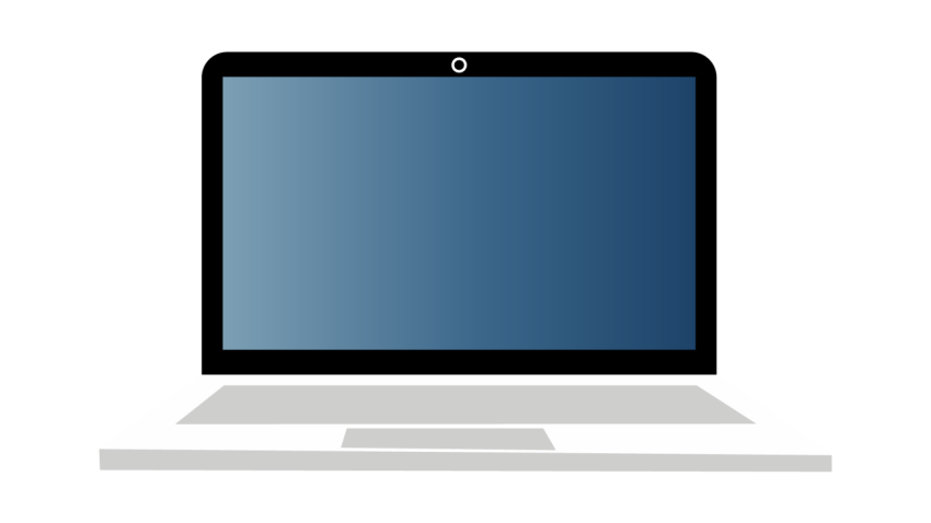 White Laptop Illustration PNG for Technology