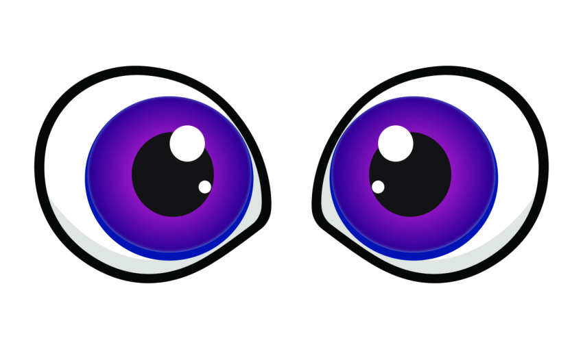 Purple Cartoon Eyes PNG Free Download