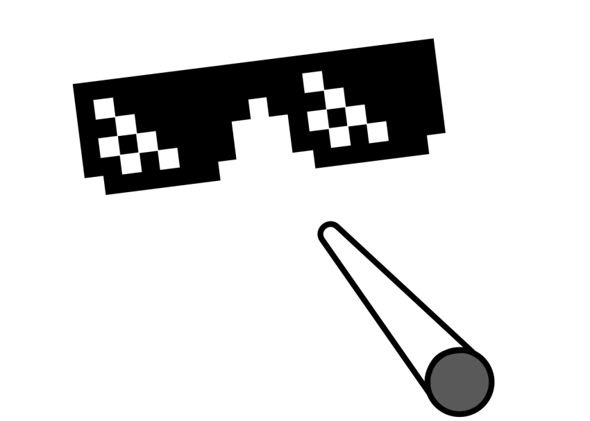 Pixel Glasses PNG transparent