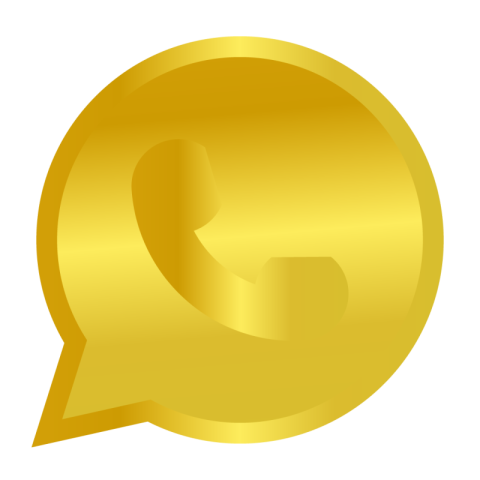 Golden Whatsapp logo png