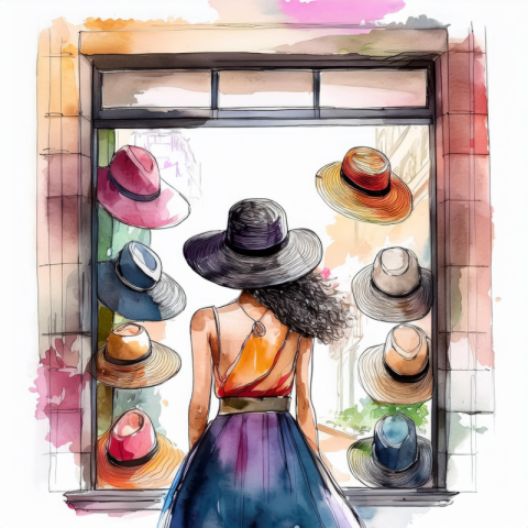 Beautiful woman art painting