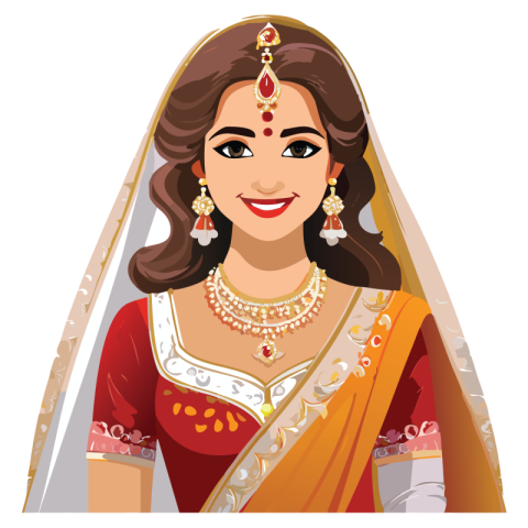 Indian bride vector png