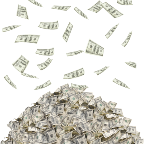 Falling money png transparent