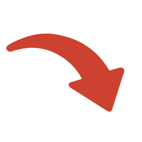 Curved red arrow png