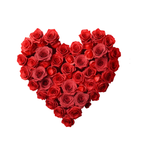 Red rose heart png