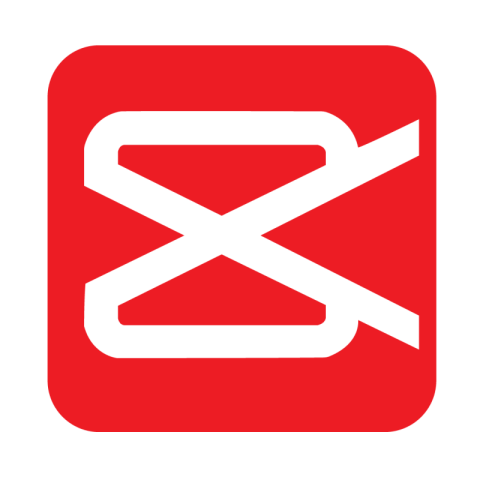 Red capcut logo png free download