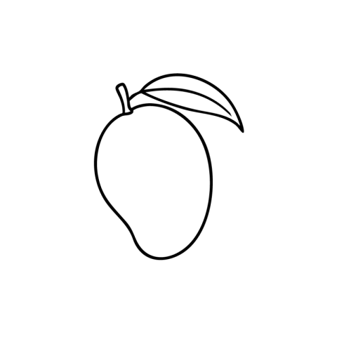 Mango simple vector lines png