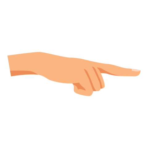 Right Pointing Hand Gesture Transparent PNG