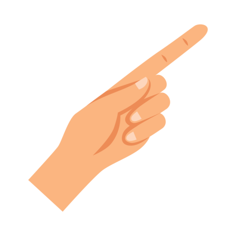 Upward Pointing Hand Gesture Illustration PNG