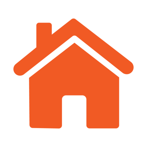 Orange house icon png free
