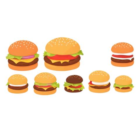 Burger Vector Png Image