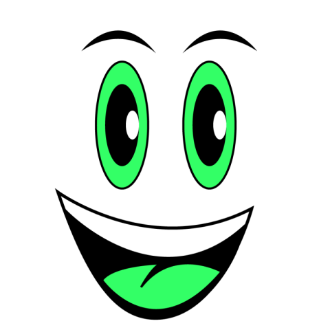 Cartoon Green Face png