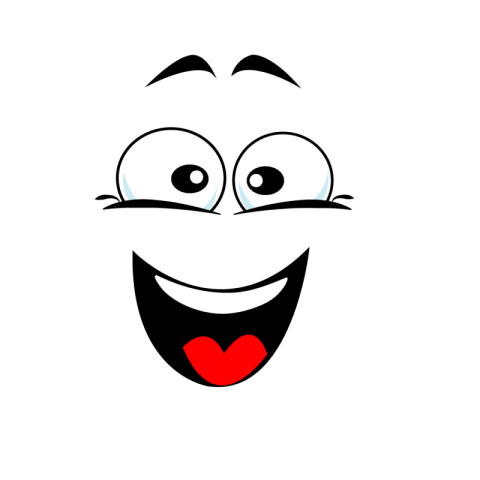 Laughing smile cartoon face png