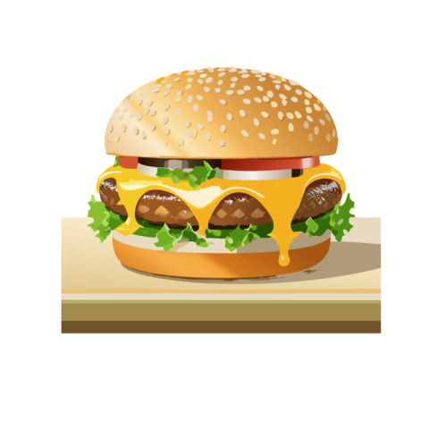 Cheese burger vector