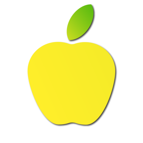 Yellow apple vector png