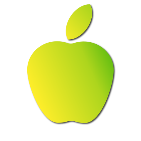 Yellow and green apple png