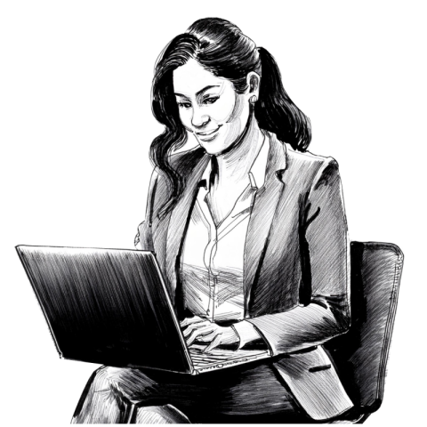 Transparent woman drawing png