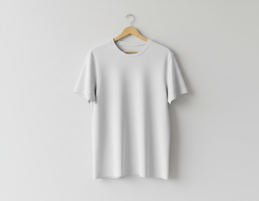 White T Shirt Front View Mockup