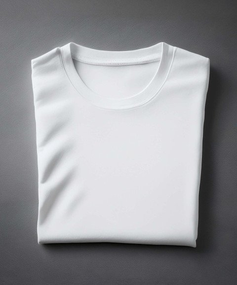 Folded White T Shirt Mockup