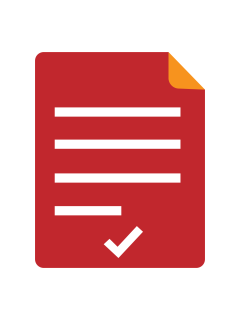 Red Document Checklist PNG Illustration