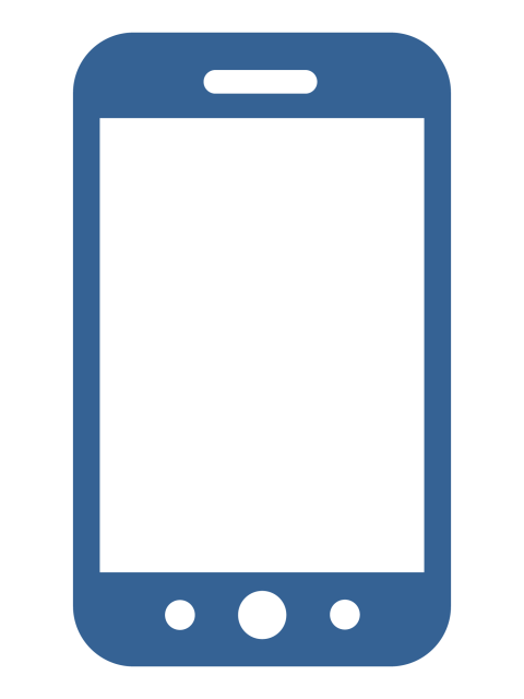 Dark Blue Smartphone Mockup PNG For Mobile