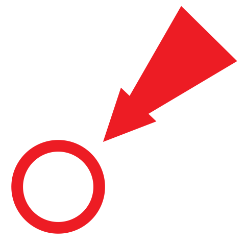 Clickbait red circle arrow transparent