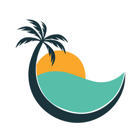 Palm tree logo png transparent