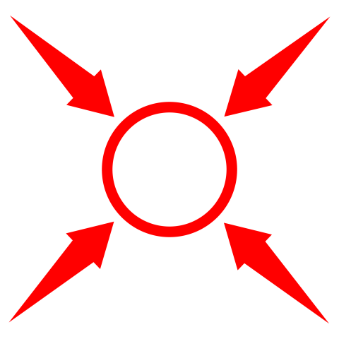 Red circle with arrow transparent