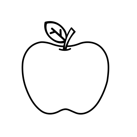 Apple png black and white