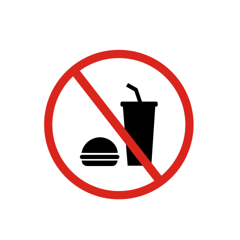 No eating or drinking sign png