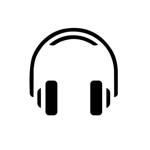 Black headset clipart png free download