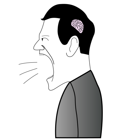 Angry man clipart black and white