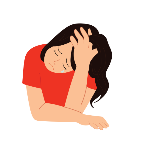 Sad girl vector png transparent png image