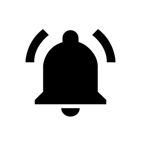 Black bell icon png transparent free download