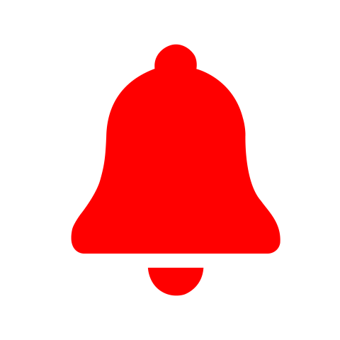 Red bell icon transparent background