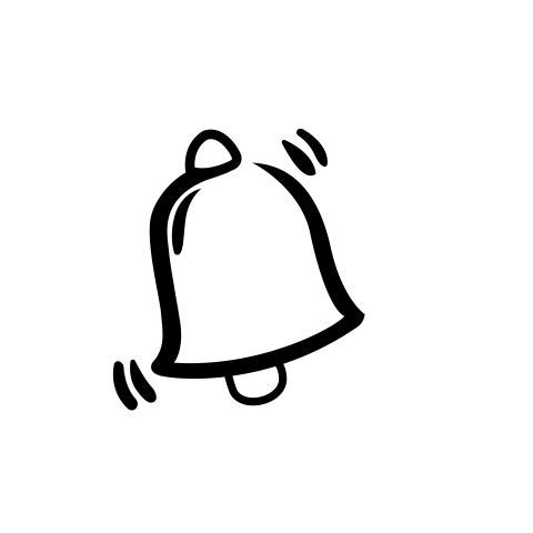 Black and white bell icon png free download