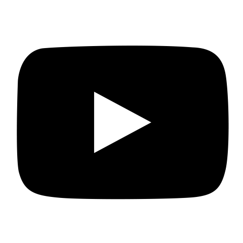 Youtube logo png black and white