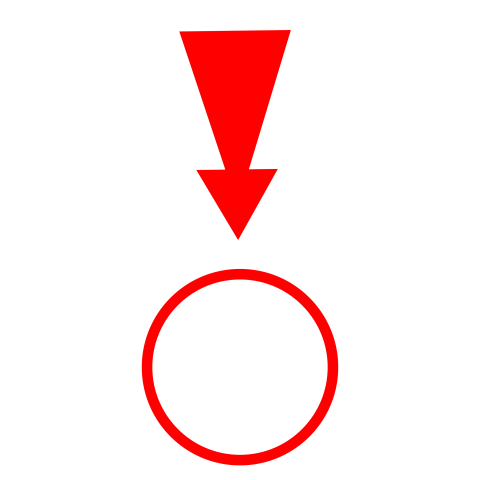 Clickbait arrow png with circle transparent
