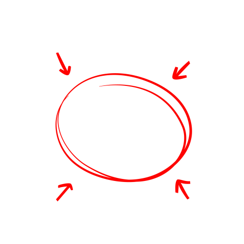 Red circle with four arrow png image download