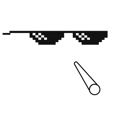 Black swag glasses PNG transparent